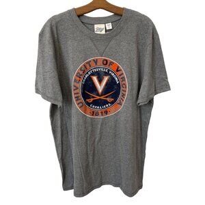 Blue 84 University Of Virginia Graphic T Shirt Mens L Gray Cotton Poly Basic NEW